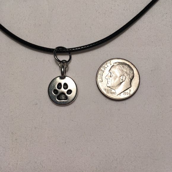 Hand Crafted Paw Print Necklace - Picture 2 of 3
